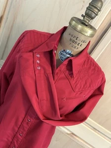 Roper Western Cowgirl Snap Langarmshirt Damen Größe L rot - Vintage - Bild 1 von 8