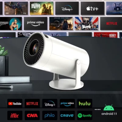4K Mini Video Projector, Netflix Youtube Supported, App WiFi Bluetooth Control - Image 1 of 4