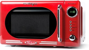 Retro Compact Countertop Microwave Oven - 0.7 Cu. Ft. - 700-Watts with LED Digit - Picture 1 of 12