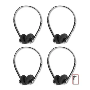 4x Pro Signal Stereo Headphones with 1.8m Cord Small 3.5mm Jack for Computer - Picture 1 of 2