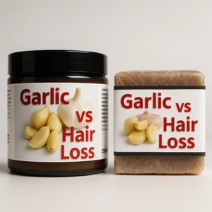 GARLIC CREAM+GARLIC SOAP FIXES HAIR LOSS, BEARD and EYEBROW ,GUARANTEED RESULT - Picture 1 of 5
