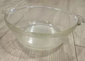 Vintage PYREX 022-622B Clear 1 Qt Small Casserole Dish Kitchen Bowl w/ Handles - Picture 1 of 3