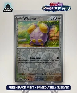 Whismur 148/182 Holograma Inverso Pokemon Juego de Cartas Coleccionables: Tarjeta Paradox Rift ¡COMO NUEVA ENVIADA HOY! - Imagen 1 de 2