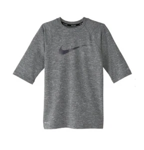 NIKE SWIM Boys' Hydro Swim Sun Rash Guard Top ** GREY - Large ** NWT - Picture 1 of 3
