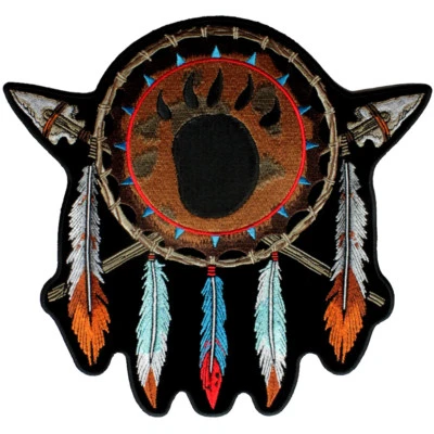 Parche de motociclista plumas indias nativas, pata de oso ENVÍO GRATUITO Foto 1 de 2