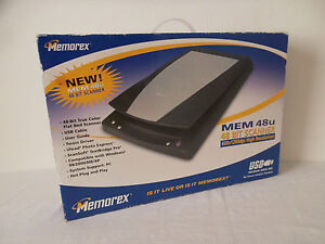 Memorex MEM48U Ultra-slim Flatbed 48-Bit True Color USB Scanner 600x1200dpi NEW