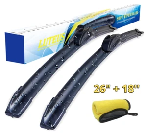 Windshield Wipers, 26" + 18'' Wiper Blades, OEM Quality, Premium All- Seasons... - Picture 1 of 8