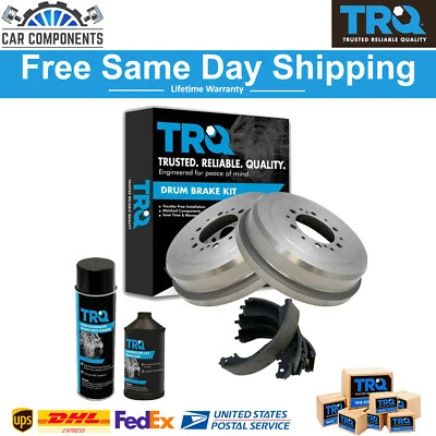 TRQ Rear Brake Drum Shoe w/Fluids Kit For 1987-2003 Toyota 4Runner Tacoma Tundra - Image 1 of 4