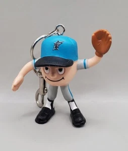 Vintage MLB Florida Marlins 1993 Baseball Guy~ Bendy Clip On Keychain 3" tall - Picture 1 of 10