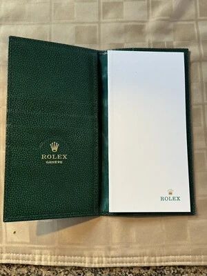Genuine Vintage Rolex Check Notebook Note Wallet Card Holder with Extra Note Pad - Image 1 of 4