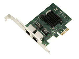 Pcie Dual 2 Lan Gigabit Ethernet RJ45 10 100 1000Mb - Broadcom BCM5720 - Picture 1 of 3