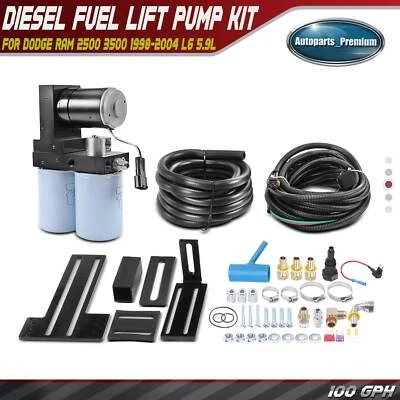 Sistema de bomba de elevación de combustible diésel para Dodge Ram 2500 3500 1998-2004 L6 5,9 L 100 GPH Foto 1 de 4