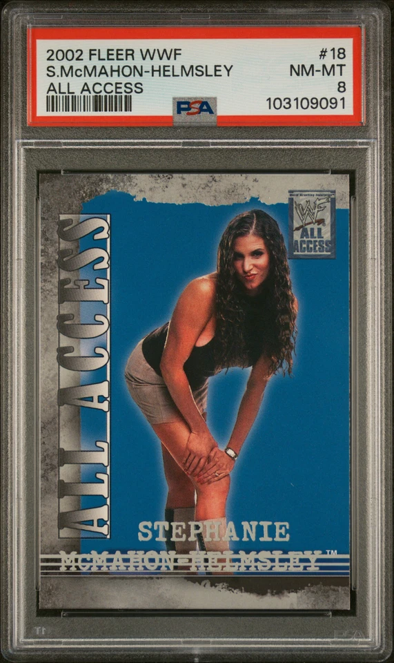 Stephanie McMahon 2002 Fleer WWF All Access PSA NM-MT 8 POP 2, 4 Higher - Image 1 of 2