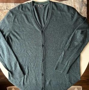 Smartwool Men’s Sparwood Cardigan Sweater Size XL Green Lightweight Merino Wool - Picture 1 of 7