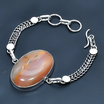 Mookaite Handmade Gemstone Jewelry Bracelet 7-8" B164 - Image 1 of 3