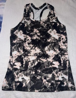 Camiseta sin mangas para mujer verde y melocotón camuflada DSG deportiva espalda deportiva elástica ajustada grande Foto 1 de 4