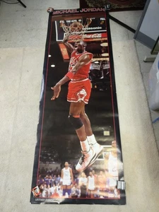 Vintage 1988 Michael Jordan Star line 75” X 26” Poster Oversized Chicago Bulls - Picture 1 of 7