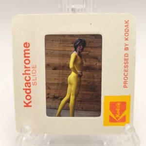 Vintage 1983 Kodak Slide Kodachrome Young Woman In Spandex Athletic Wear 6 - Picture 1 of 2