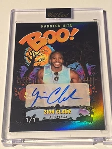 2025 Wild Card Haunted Hits BOO! Zion Clark Autographed 1/1 - Picture 1 of 5