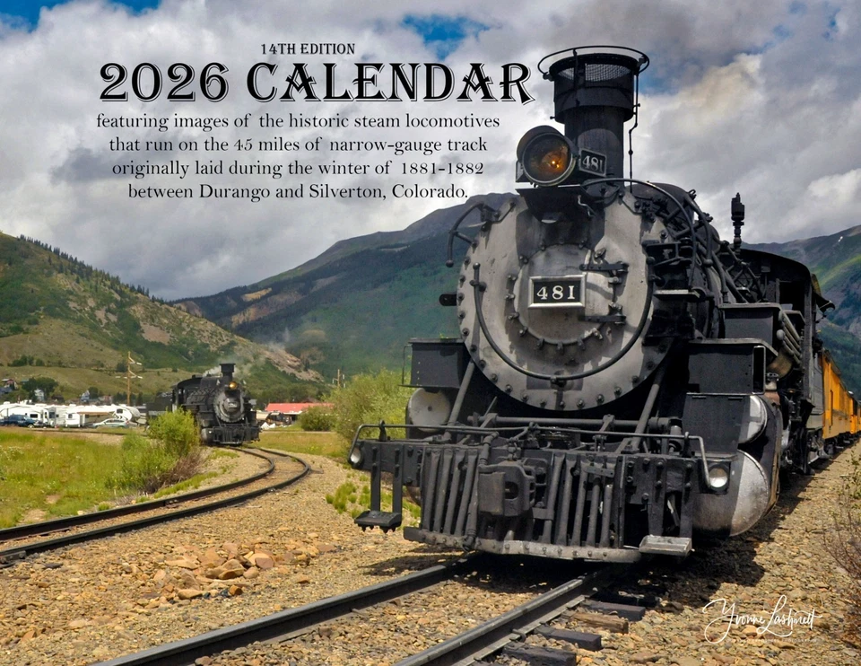 2026 CALENDARIO DURANGO SILVERTON CO HISTÓRICO VAPOR FERROCARRIL VÍA ESTRECHA Foto 1 de 4