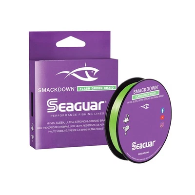 Línea de Pesca Trenzada Seaguar Smackdown Alta Visibilidad, Verde Flash, Múltiple... Foto 1 de 4