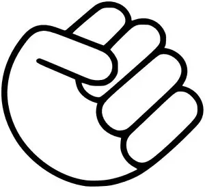 Fist Hand Aufkleber OEM JDM FUN Sticker Decal in 10cm! - Bild 1 von 2