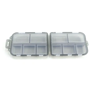4 Pack Pill Grey Case Portable Small Weekly Travel Pill Organizer Portable | NEW - Picture 1 of 10