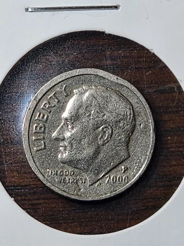 2000-P 10c Roosevelt Dime Slightly Off Center Mint Error 🚨 Cover