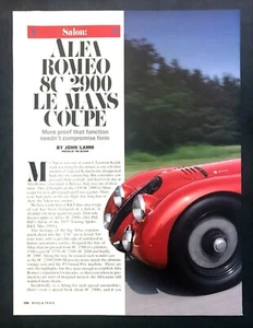 1938 Alfa Romeo 8C 2900 LeMans Coupe 1991 Fotos Druck Rezensionsartikel - Bild 1 von 1