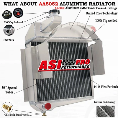 Fits 1960-1967 Austin Healey Sprite Bugeye/MG Midget 948 /1098 3 Rows Radiator - Image 1 of 4