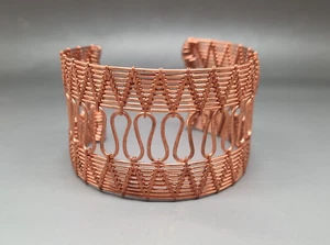 Pulsera de alambre de cobre envuelta en alambre hecha a mano - Imagen 1 de 7