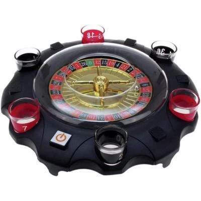 Trinkspiel - Roulette elektronisch - mit 6 Gläser mit Zahlen und 2 Kugeln - Bild 1 von 3