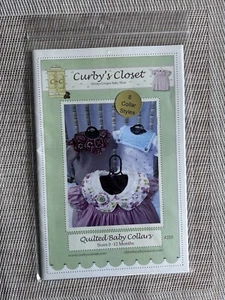 Curby's Closet QUILTED BABY COLLARS Pattern 0-12 Months 8 STYLES - Picture 1 of 2