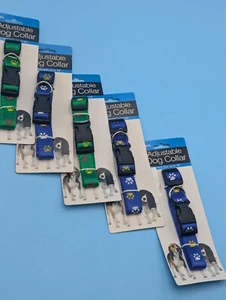 5 NEW Medium Dog Collars Adjustable Buckle Nylon Dogs Collar 12" - 18" - Picture 1 of 3