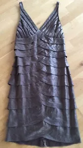 Cocktailkleid, Partykleid, festliches Kleid, knielang, metallic-braun, Gr. 38 - Bild 1 von 6