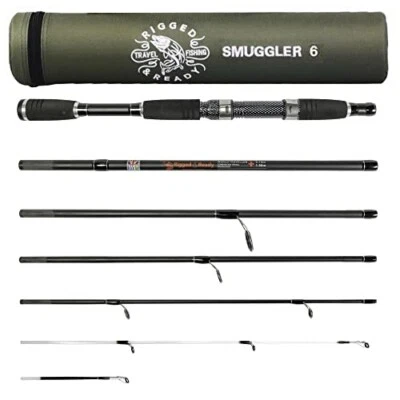 Smuggler 6 Compact Portable Travel Fishing Rod & Case 7.3’ spin,general fishing - Image 1 of 4