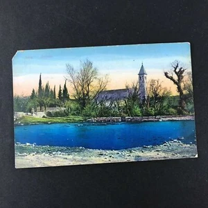 Solin Salonna Kroatien Unsere Liebe Frau von der Insel Kirche getönte Farbe Postkarte - Bild 1 von 3