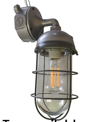 Arandela de parede Benjamin anos 30 200 watts à prova de explosão varanda luz industrial vintage - Imagem 1 de 4