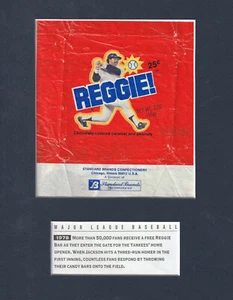 1978 ORIGINAL Reggie Jackson Candy Bar 25-Cent Wax Wrapper Choice of 2 MY24 - Picture 1 of 2