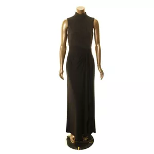 LAUREN RALPH LAUREN Women's Metallic Mock Neck Ball Gown Dress TEDO - Picture 1 of 2