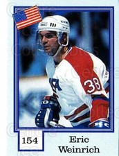 1992 Finnish Semic Stickers Snickers Backs #154 Eric Weinrich