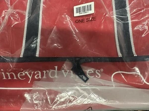 Vineyard Vines for Target Beach Tote Large Canvas Bag Red Blue Whale Logo BNWT - Picture 1 of 8