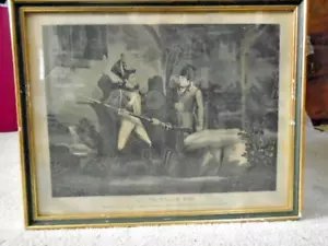 Napoleon On ne Passe Pas Vintage Print Framed & Glazed from Paris 13" x 10.5" - Picture 1 of 6