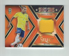 DANI ALVES 2015-16 Panini Select Soccer Stars ORANGE PRIZM JERSEY #23/149 Brazil