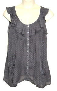 Daniel Rainn 2 pc Tunic Top Cami Gray Polka Dot Womens XL Whimsygoth Dark Fairy - Picture 1 of 15