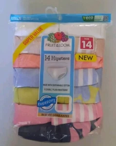 Fruit of The Loom Girls Hipster Underwear Assorted Colors Prints Size 14 - Picture 1 of 1