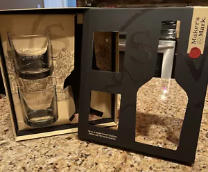 JUEGO DE 2 rocas de whisky de vidrio con logotipo grabado bourbon marca de fabricante bola baja nuevo en caja - Imagen 1 de 4