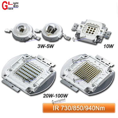3W 10W 20W 50W 100W 200W 850nm/940nm/740 Infrared IR High Power LED Light Bulb