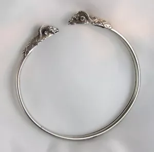 Braccialetto Braccialetto Aperto Teste Ram Argento Sterling Ilias Lalaounis - Foto 1 di 7
