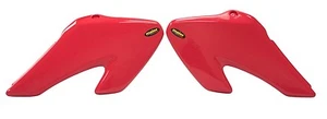 NEW HONDA XR 100 01 - 03 FIGHTING RED PLASTIC MOTORCYCLE RADIATOR AIR SCOOPS - Picture 1 of 1